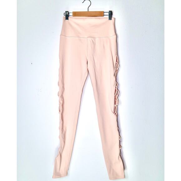 Alo Yoga Nectar Interlace Up Pink Legging Coquette Ballerinacore Small - Picture 3 of 6